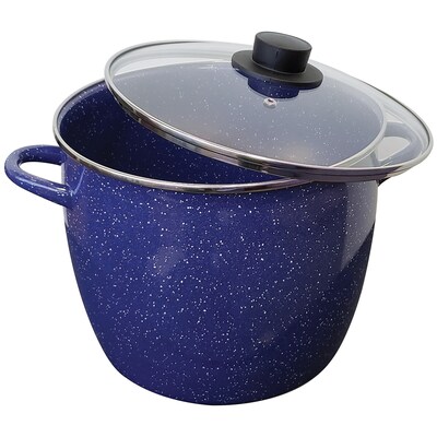 EKCO Enamel on Steel 12-Qt. Covered Stockpot, Blue (62163)