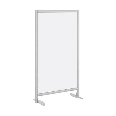 Bush Business Furniture Freestanding Privacy Panel with Stationary Base, Frosted Acrylic, Installed (PSP535FRKFA)