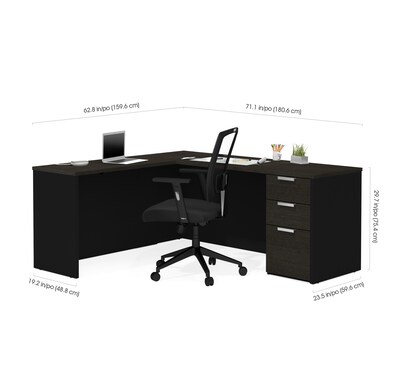 Bestar® Pro-Concept Plus L-Desk in Deep Grey & Black (11088532)