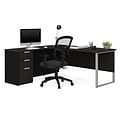 Bestar Pro-Concept Plus L-Desk with Metal Leg in Deep Grey & Black (11089132)