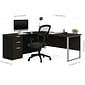 Bestar Pro-Concept Plus L-Desk with Metal Leg in Deep Grey & Black (11089132)