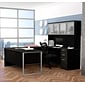 Bestar Pro-Concept Plus U-Desk with Frosted Glass Door Hutch (11089032)