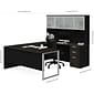 Bestar Pro-Concept Plus U-Desk with Frosted Glass Door Hutch (11089032)