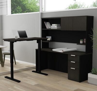 Bestar Pro-Concept Plus Height Adjustable L-Desk with Hutch (11089632)
