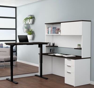 Bestar® Pro-Concept Plus Height Adjustable L-Desk with Hutch (11089617)