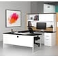 Bestar® Pro-Concept Plus U-Desk with Hutch in White & Deep Grey (11088917)