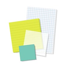 Post-it Super Sticky Notes, Assorted Collection, 45 Sheet/Pad, 4 Pads/Pack (4622-SSGRID-TR)