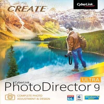 CyberLink PhotoDirector 9 Software Ultra for 1 User, Windows, Download (PTD-E900-RPU0-01)