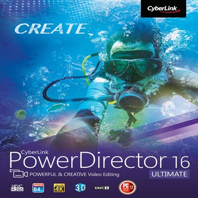 CyberLink PowerDirector 16 Ultimate for 1 User, Windows, Download (PDR-EG00-RPM0-00)