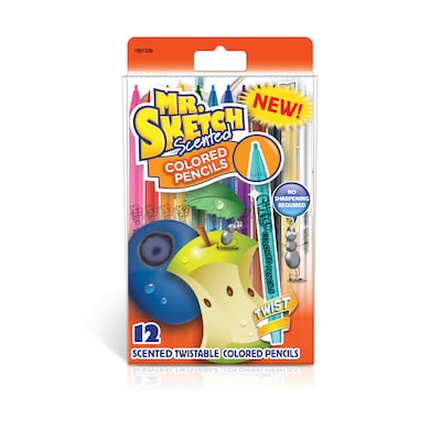 Mr. Sketch Scented Twistable Colored Pencils, Assorted Colors, 12 Count (1951336SAN)