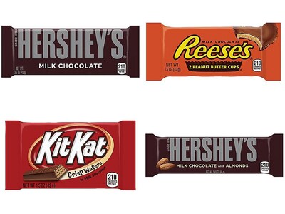 Hersheys Assorted Milk Chocolate Candy Bars, 52 oz. (HEC20650)