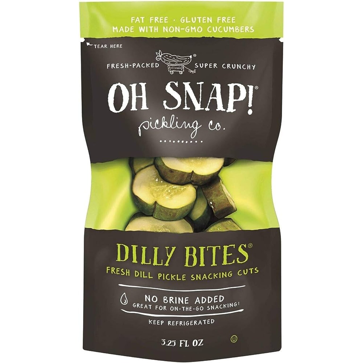 Oh Snap! Dilly Bites, 3.25 fl oz, 12/Pack (220-02204)
