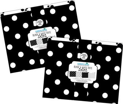 Barker Creek Black & White Dot File Folder, 1/3-Cut Tab, Letter Size, Black/White, 24/Set (4378)