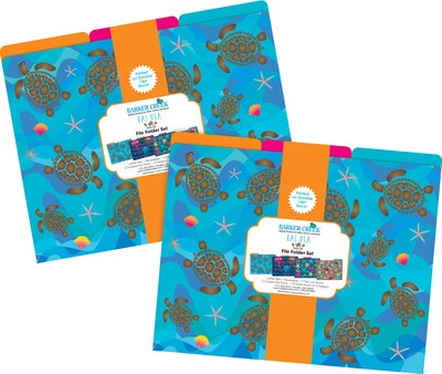 Barker Creek Kai Ola File Folder, 1/3-Cut Tab, Letter Size, Assorted Colors, 24/Set (4382)