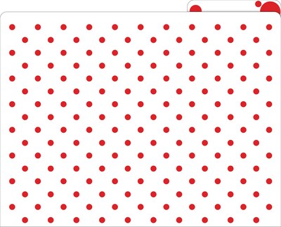 Barker Creek Red & White Dot File Folder, 1/3-Cut Tab, Letter Size, Red/White, 24/Set (4392)