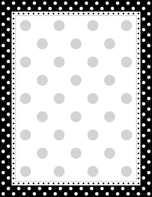 Barker Creek Get Organized Black & White Dots File Folder, 1/3-Cut Tab, Letter Size, Black/White, 107/Set (136)