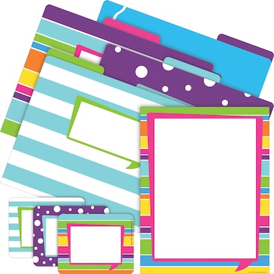 Barker Creek Get Organized File Folder Set, 1/3-Cut Tab, Letter Size, Multicolored, 107/Set (140)