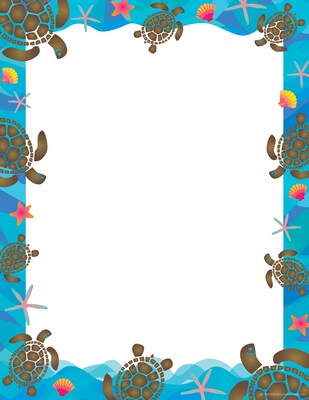 Barker Creek Kai Ola Sea Turtles File Folder, 1/3-Cut Tab, Letter Size, Assorted Colors, 107/Set (150)