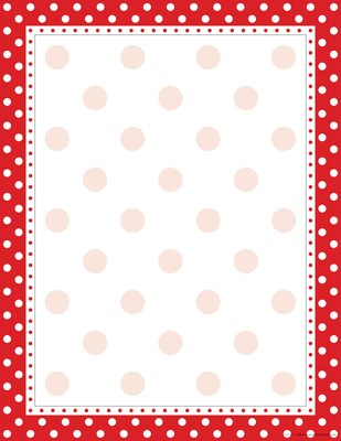 Barker Creek Get Organized Red & White Dot File Folder, 1/3-Cut Tab, Letter Size, Assorted Colors, 107/Set (159)