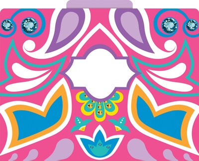 Barker Creek Bohemian File Folder, 1/3-Cut Tab, Letter Size, Assorted Colors, 12/Pack (2002)