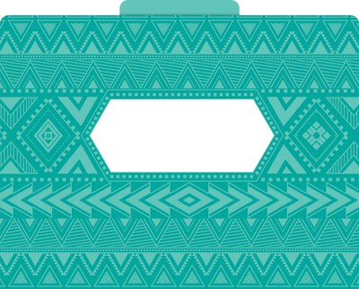 Barker Creek Bohemian File Folder, 1/3-Cut Tab, Letter Size, Assorted Colors, 12/Pack (2002)