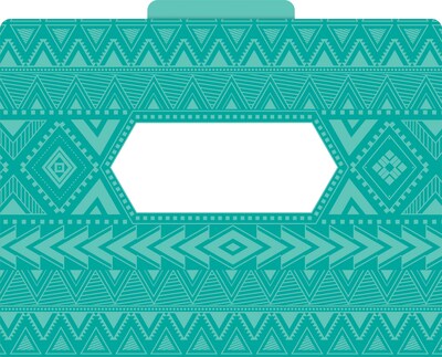 Barker Creek File Folder Set, 1/3-Cut Tab, Letter Size, Bohemian, 12/Pack (2002)