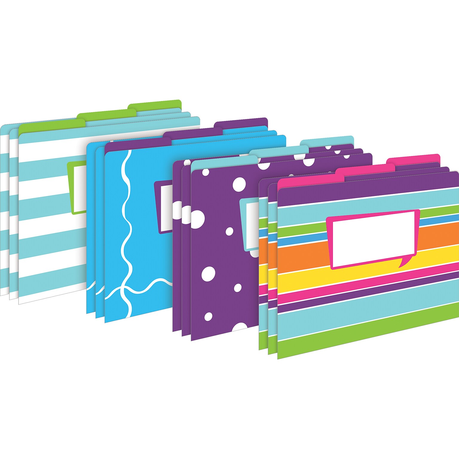 Barker Creek Happy File Folder, 1/3-Cut Tab, Letter Size, Assorted Colors, 12/Pack (2003)