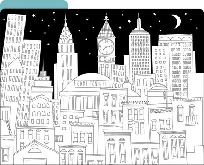 Barker Creek Color Me! Cityscapes File Folder, 1/3-Cut Tab, Letter Size, Assorted Colors, 12/Pack (2005)