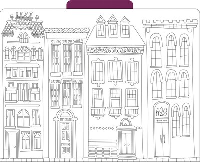 Barker Creek Color Me! Cityscapes File Folder, 1/3-Cut Tab, Letter Size, Assorted Colors, 12/Pack (2005)