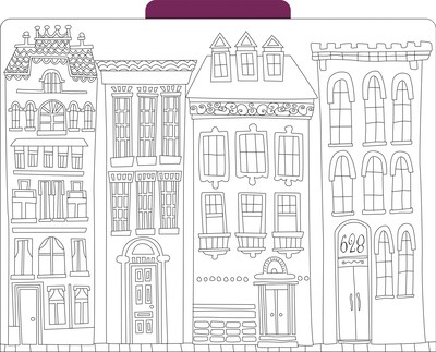 Barker Creek Color Me! File Folder Set, 1/3-Cut Tab, Letter Size, Cityscapes, 12/Pack (2005)