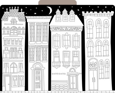 Barker Creek Color Me! Cityscapes File Folder, 1/3-Cut Tab, Letter Size, Assorted Colors, 12/Pack (2005)