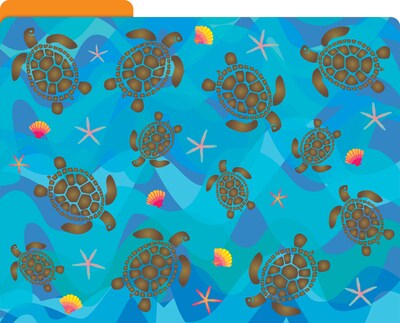 Barker Creek Kai Ola File Folder, 1/3-Cut Tab, Letter Size, Assorted Colors, 12/Pack (2006)