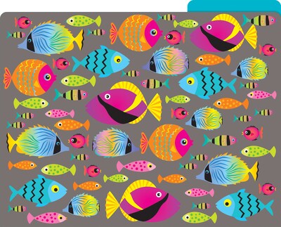Barker Creek Kai Ola File Folder, 1/3-Cut Tab, Letter Size, Assorted Colors, 12/Pack (2006)