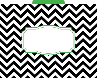 Barker Creek Nautical Chevron File Folder, 1/3-Cut Tab, Letter Size, Assorted Colors, 12/Pack (2007)