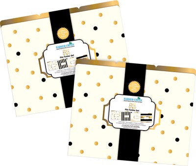 Barker Creek Gold File Folder, 1/3-Cut Tab, Letter Size, Assorted Colors, 24/Set (4372)
