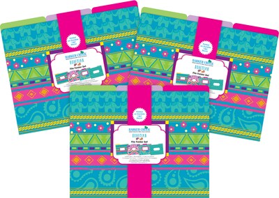 Barker Creek File Folder Set, 1/3-Cut Tab, Letter Size, Bohemian, 36/Set (4375)