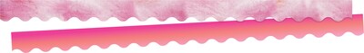Barker Creek Double-Sided Scalloped Border Set, 36" x 2.25", Pink & Purple Tie-Dye and Ombré, 2 designs, 52/Set (4361)