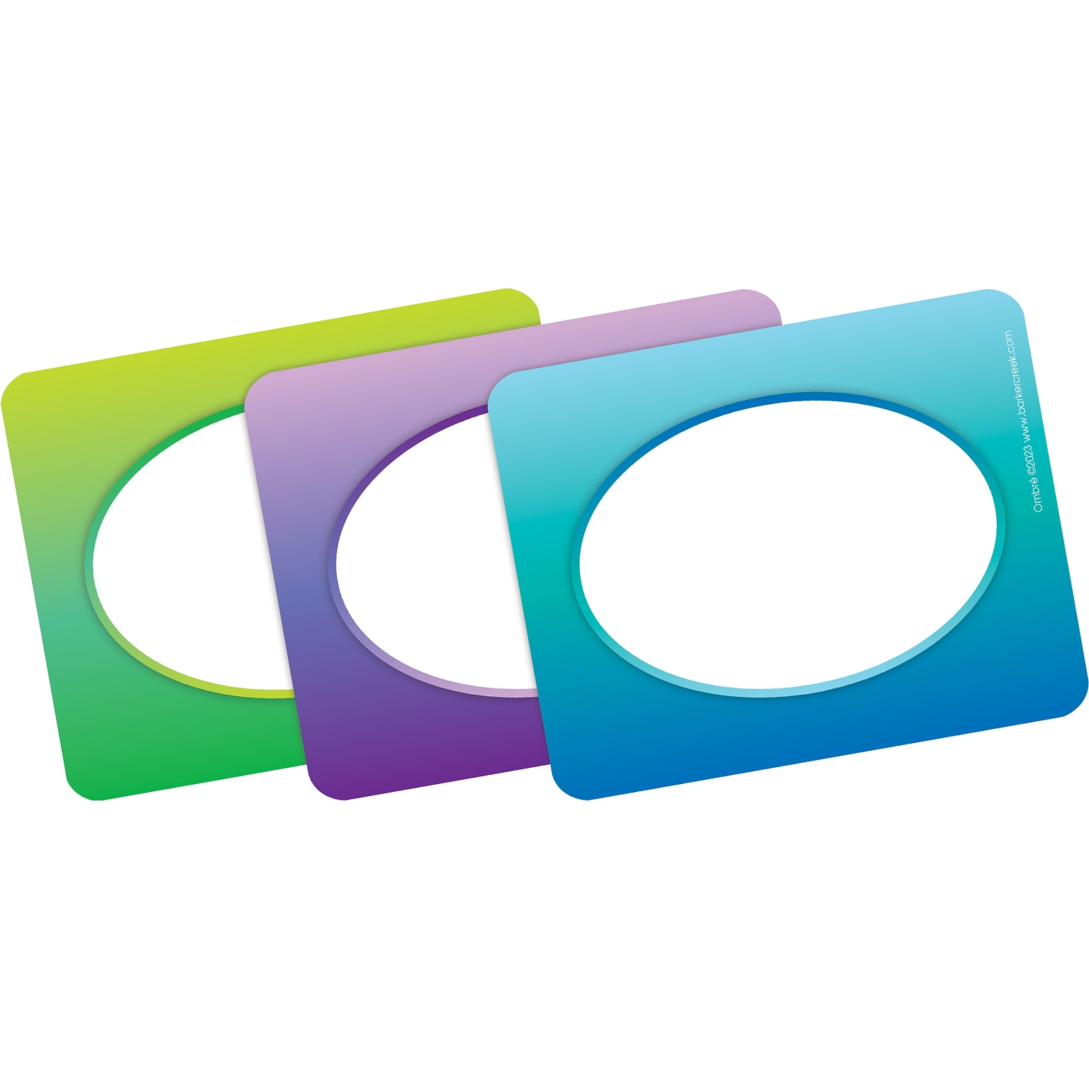 Barker Creek Self-adhesive Ombré School Name Tags, 2.75 x 3.5, 45/Pack (1557)