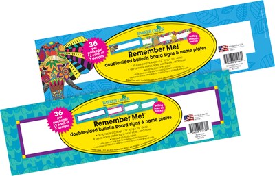 Barker Creek Bohemian & Bohemian Animals School Name Plates, 12" x 3.5", 72/Set (4133)