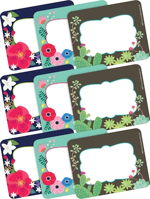 Barker Creek Name Tags/Self-Adhesive Labels, Petals & Prickles, 135/Set (4316)