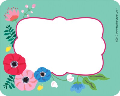 Barker Creek Self-adhesive Petals & Prickles School Name Tags, 2.75" x 3.5", 135/Set (4316)