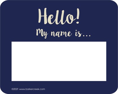 Barker Creek Self-adhesive Oh Hello! School Name Tags, 2.75" x 3.5", 135/Set (4324)