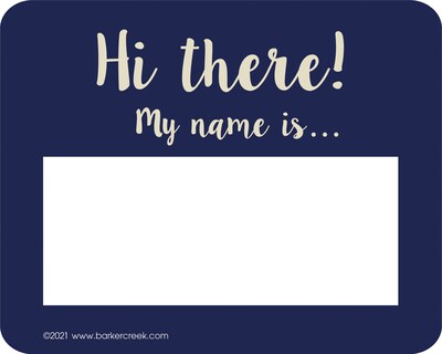 Barker Creek Self-adhesive Oh Hello! School Name Tags, 2.75" x 3.5", 135/Set (4324)