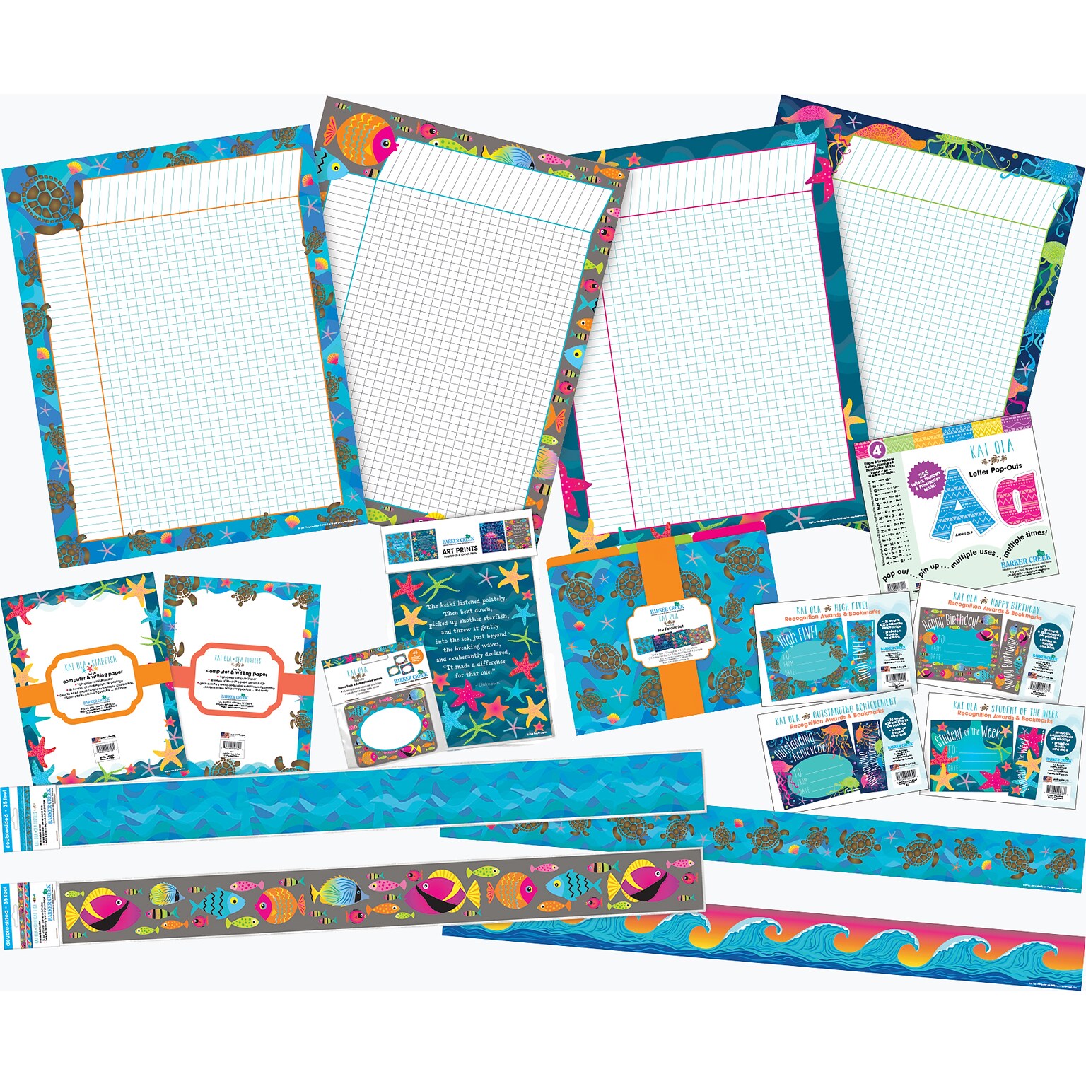 Barker Creek Bulletin Board Set, Kai Ola, 564/Set (4362)