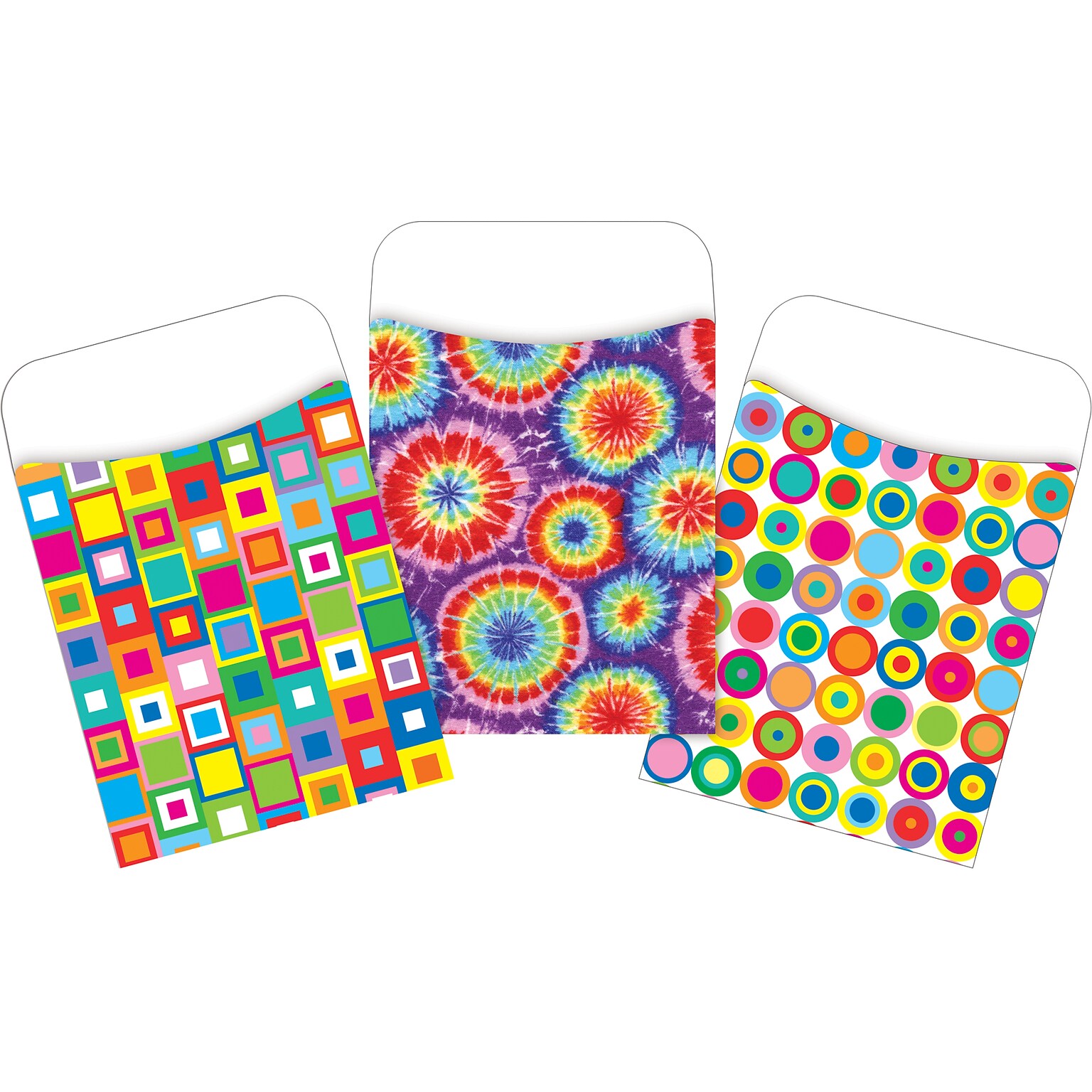 Barker Creek Groovy Library Library Pockets, 5.125 x 3.5, 90/Set (4140)