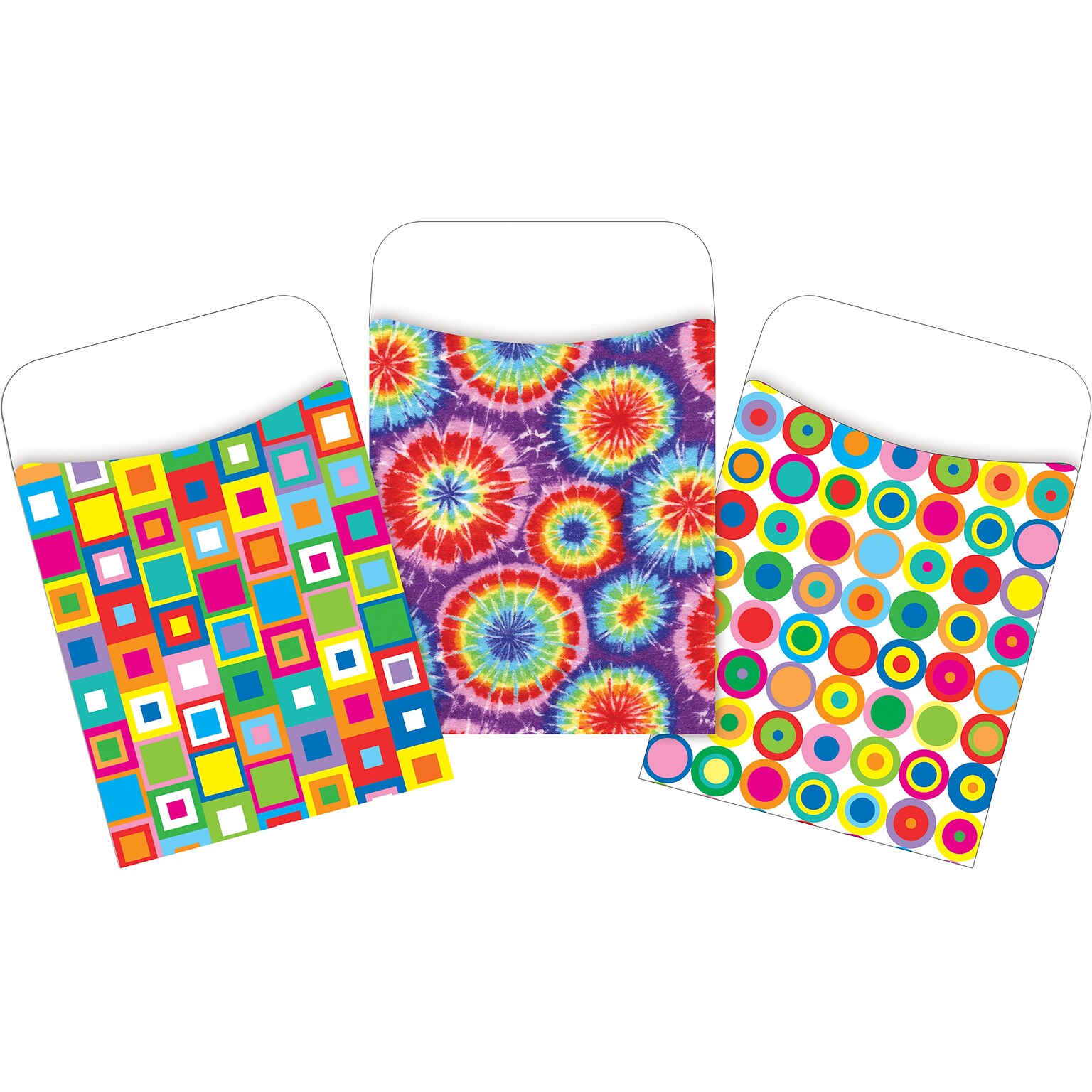 Barker Creek Peel & Stick Library Pockets, Groovy, 90/Set (4140)