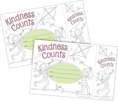 Barker Creek Color Me! Kindness Counts Awards & Bookmarks, 60/Set (4151)
