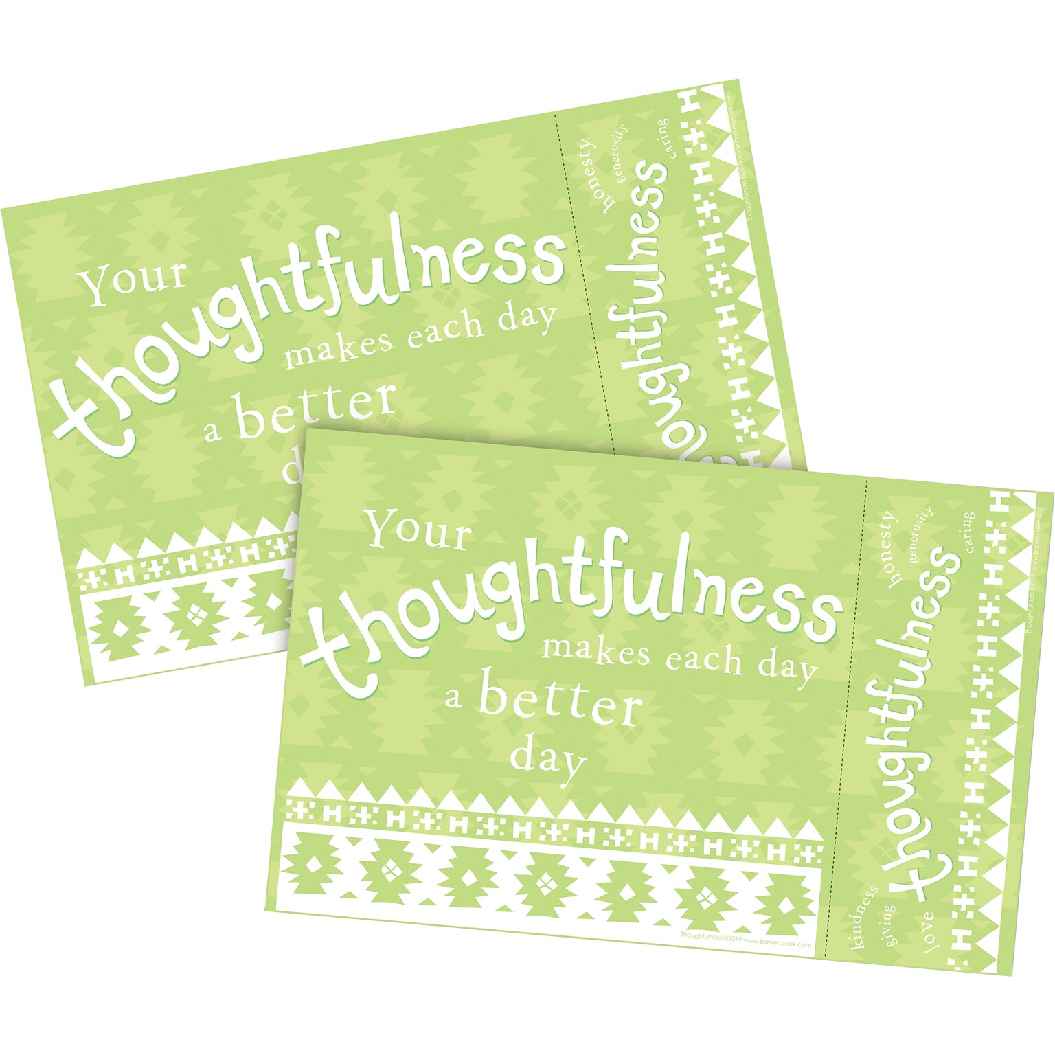 Barker Creek Thoughtfulness Awards & Bookmarks Set, 8.5 x 5.5”, Multicolored, 60/Set (4152)