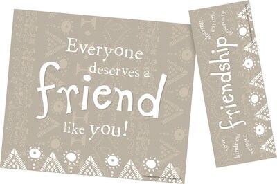 Barker Creek Friendship Awards & Bookmarks Set, 8.5 x 5.5”, Multicolored, 60/Set (4153)