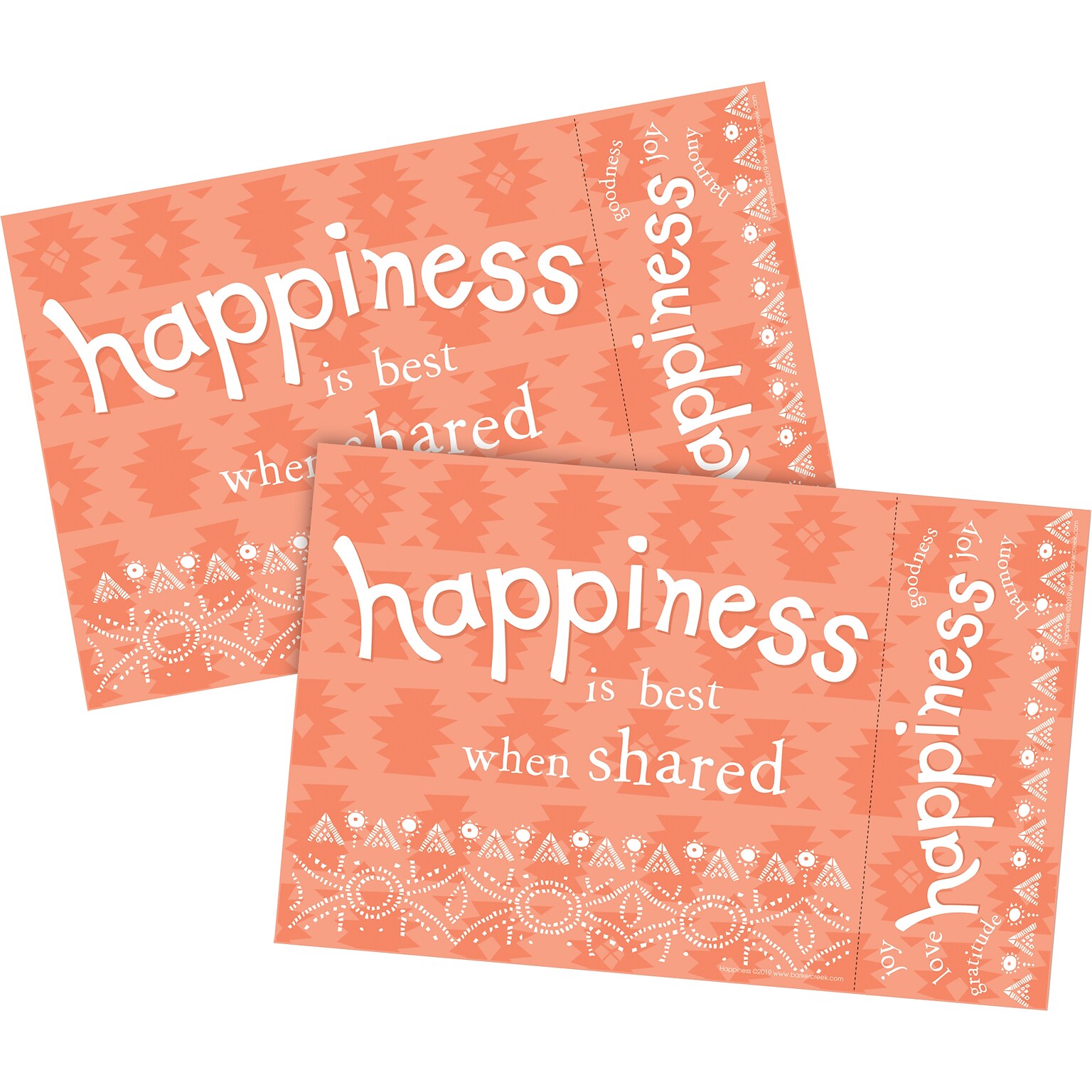 Barker Creek Happiness Awards & Bookmarks Set, 8.5 x 5.5”, Multicolored, 60/Set (4155)
